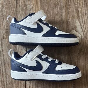 Nike Blue and White Velcro Sneakers